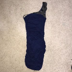 Blue dress with accents